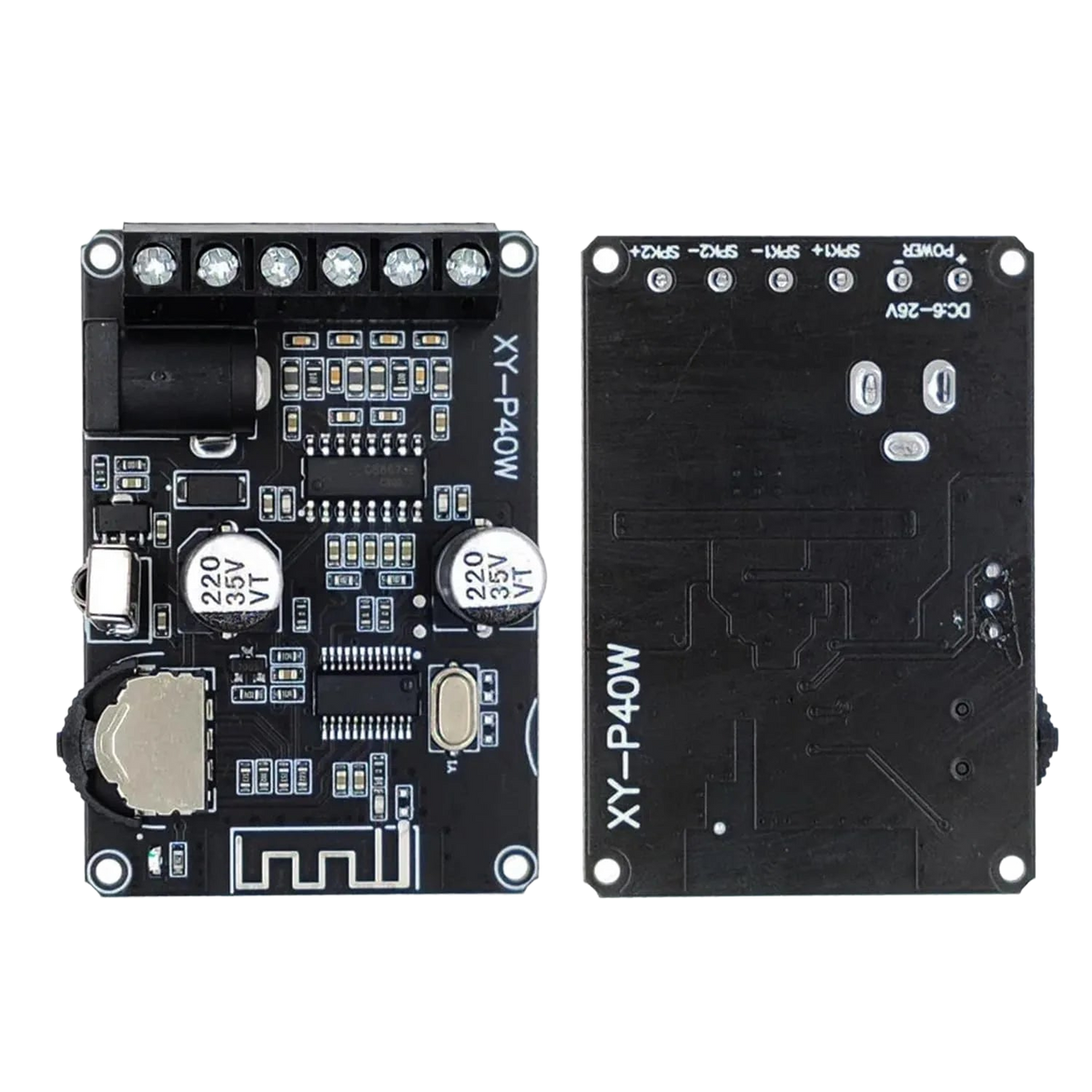 Mini Bluetooth 5.0 Amplifier Board – Dual Channel, Stepless Tuning, DC 8–24V DIY Speaker Audio Module