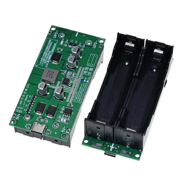 18650 Lithium Battery Charger Module with Type-C Input 5V to 12V DC-DC Step-Up Booster Converter & 3A Fast Charging