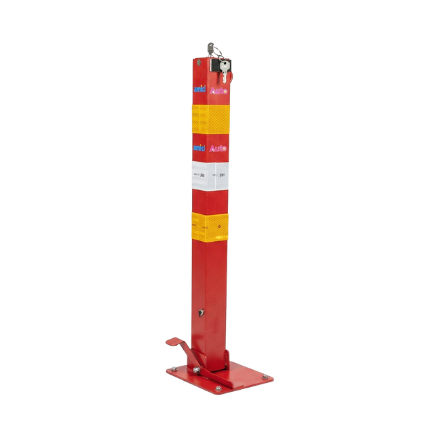 Heavy Duty Folding Parking Barrier Lock with Keys & Foot Quick-Deploy for Home, Office & Private Driveways