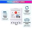 230V AC 30A Bluetooth Programmable Timer Switch DIN Rail Mounted