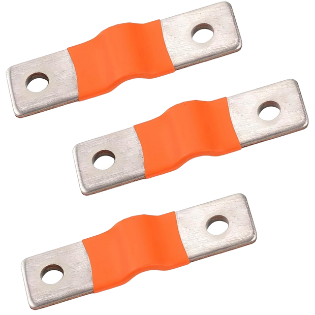 100A Pure Copper Flexible Busbar Battery Connector for LiFePO4 Lithium Batteries ( pack of 3 )