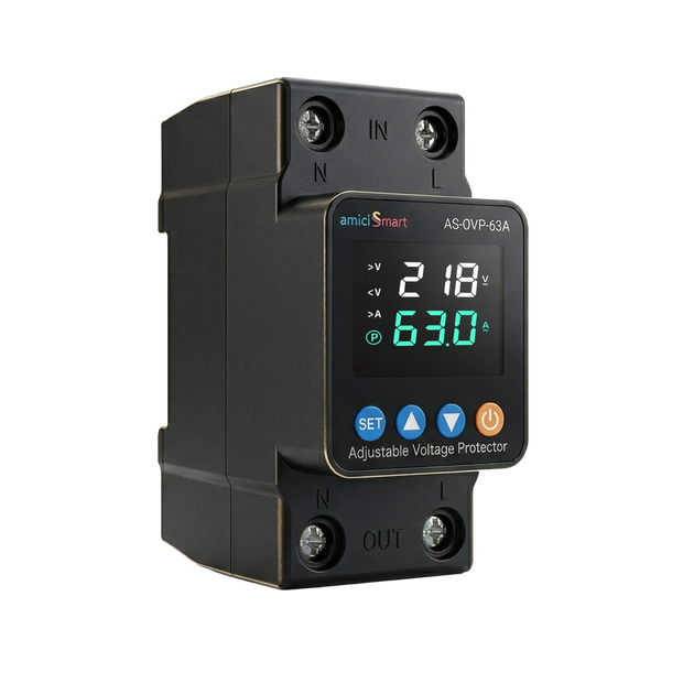 amiciSmart upgraded black 63A voltage protector without mount