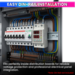 amiciSmart white 63A voltage protector — installation example