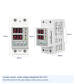 amiciSmart white 63A voltage protector with protective mount — device dimensions