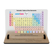 amiciCare periodic table with wooden stand, front reference view