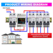 amiciSense single-phase energy meter wiring diagram
