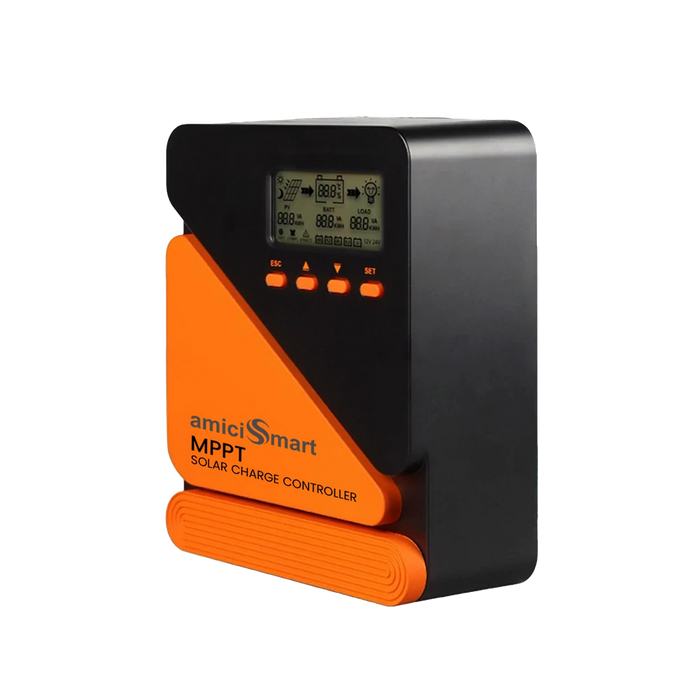 amiciSmart 10A MPPT solar charge controller for 12V and 24V battery systems