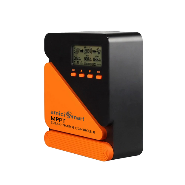 amiciSmart 20A MPPT solar charge controller for 12V and 24V battery systems
