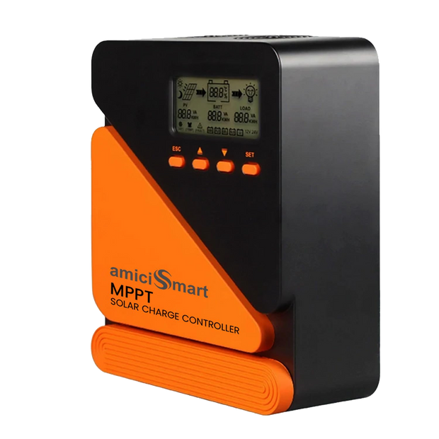 amiciSmart 40A MPPT solar charge controller for 12V and 24V battery systems