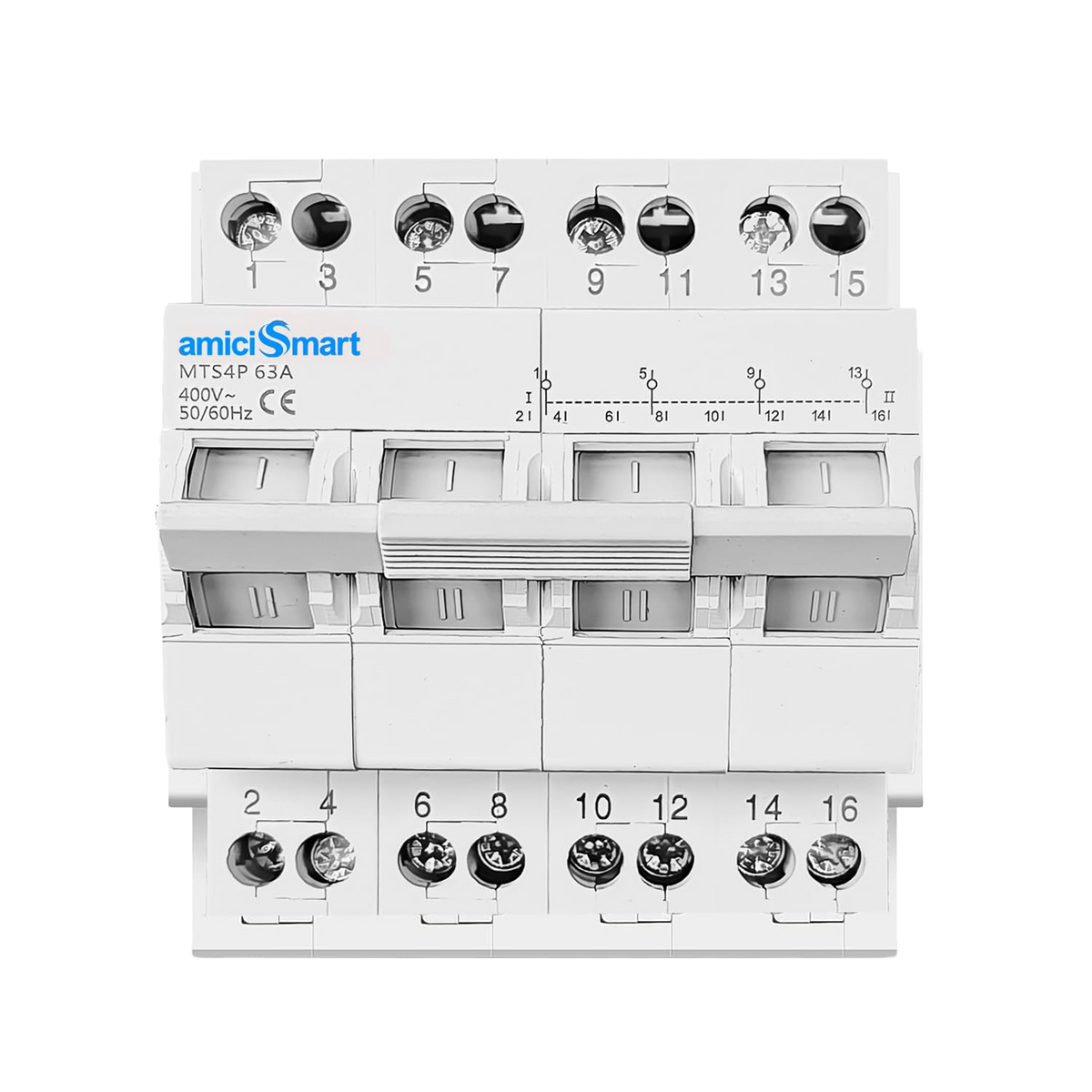 63A Manual Transfer Switch — 400V AC · Three-phase · 4-pole