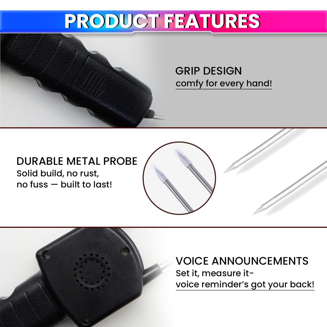 Grain Moisture Meter Handheld Humidity Tester for Wheat, Rice, Corn, etc with 4 AA Battery amiciKart c0tmiz-hs.myshopify.com