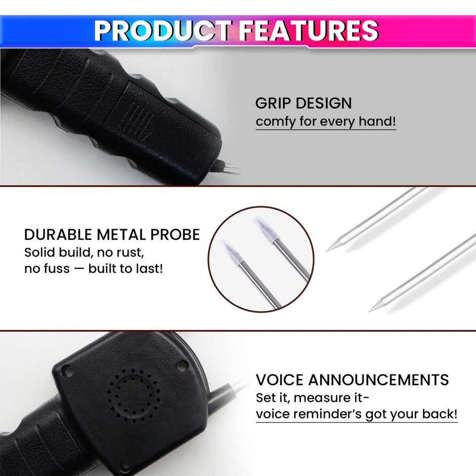 Grain Moisture Meter Handheld Humidity Tester for Wheat, Rice, Corn, etc with 4 AA Battery amiciKart c0tmiz-hs.myshopify.com