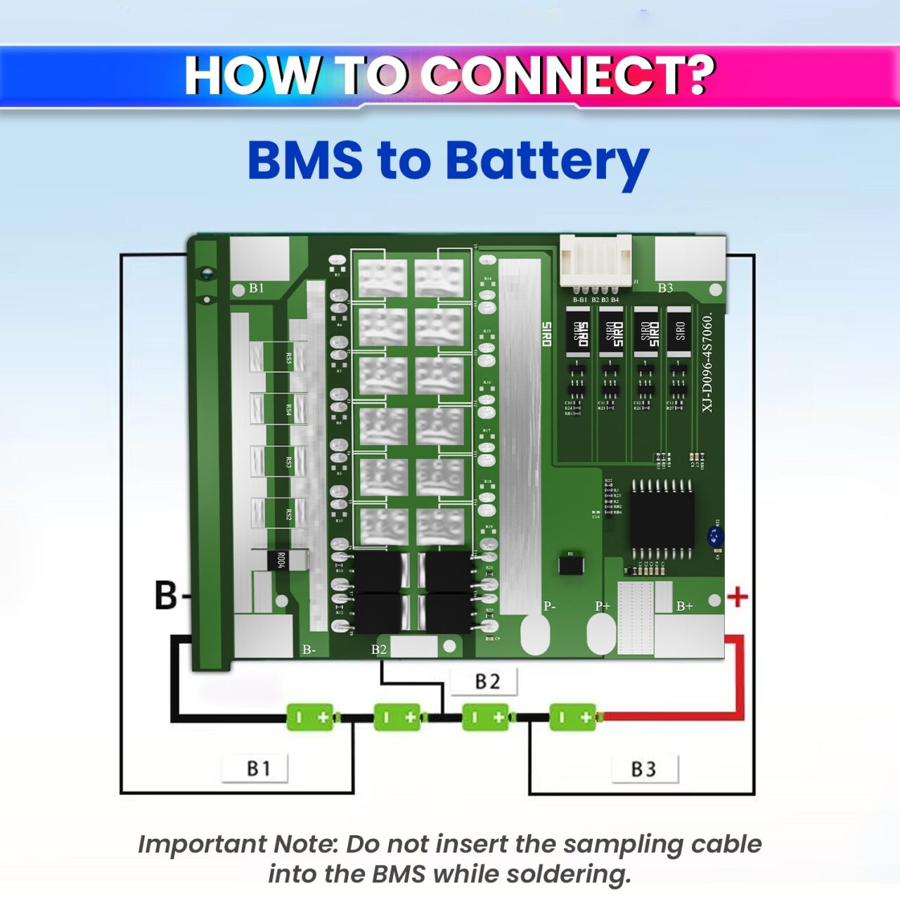 4S 12V 10A LiFePO4 BMS with NTC Sensors – Smart Battery Management System with 120A Protection & Balancing