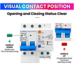 Contact positions: breaker open and closed