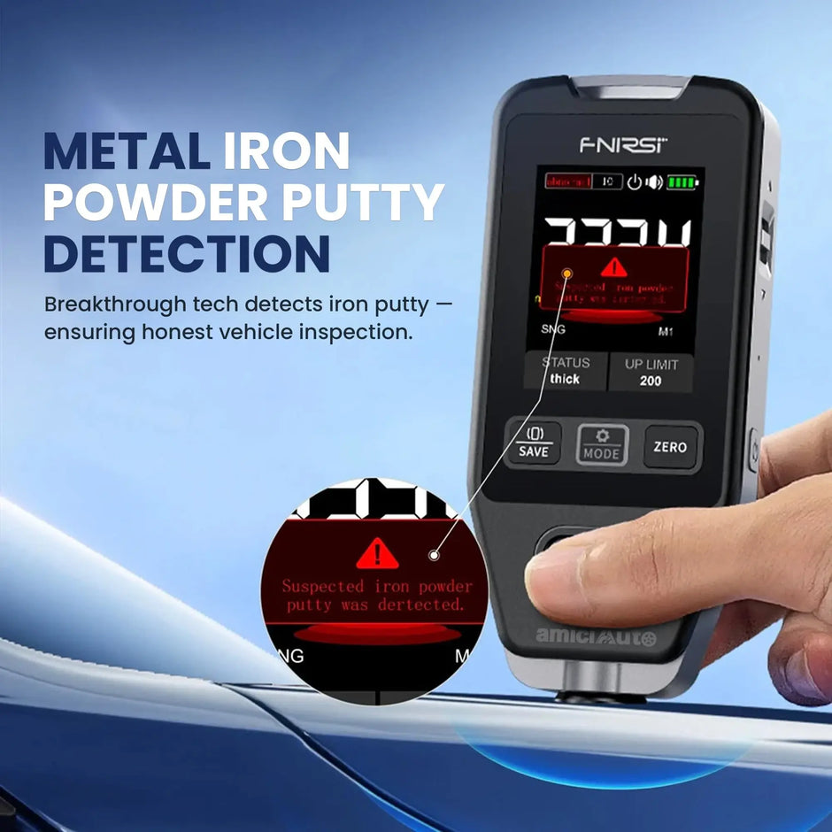 Car Paint Tester (0–1400μm) Magnetic & Non-Magnetic Coating Thickness Gauge Digital Paint Meter with Rotatable Display