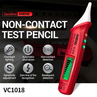 Touchless Voltage Detector Aneng VC 1018 With 2 AAA Battery