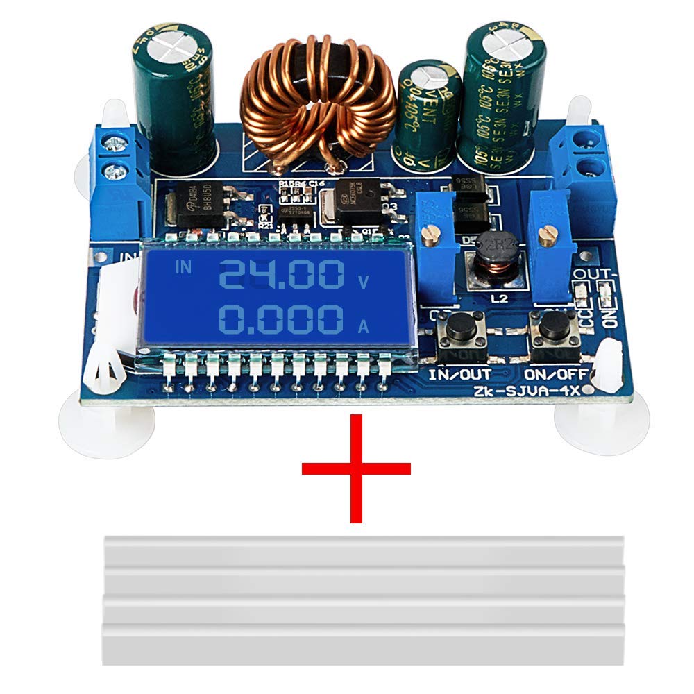 Buck Boost Converter Display, DROK Buck-Boost Board DC 5.5-30V 12v to DC 0.5-30V 5v 24v Adjustable Constant Current Voltage Step UP Down Voltage Regulator 3A 35W Power Supply Module