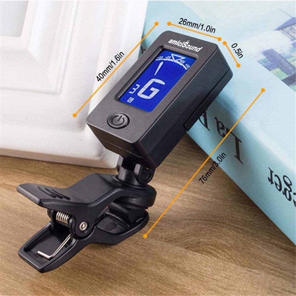 Electronic Tuner for Guitar with 2032 Battery and Guitar Capo