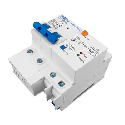 Single Phase RCCB with Surge and Leakage Protection TOB1L-63HD, 63 Amp