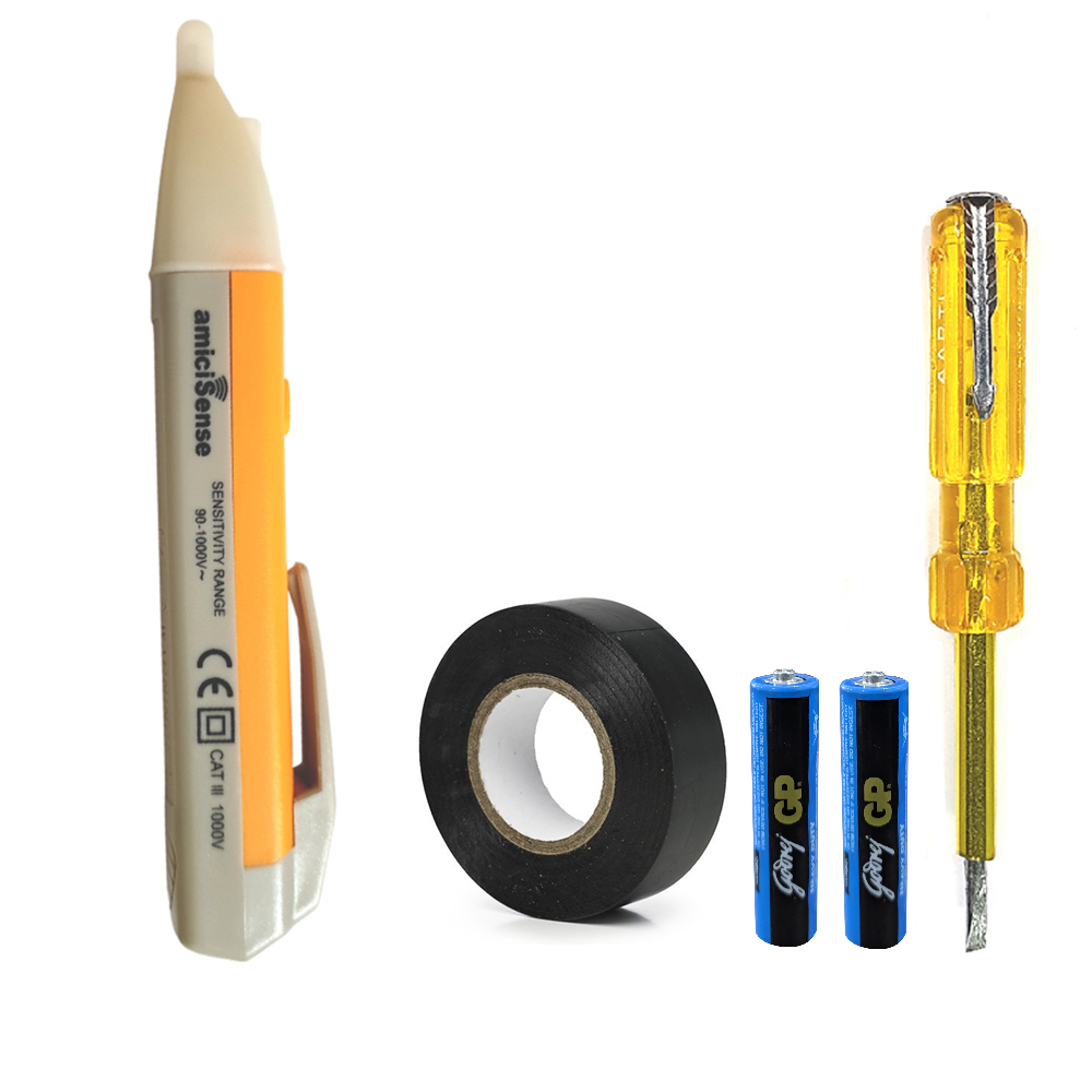 Touchless Voltage Detector Pen with Battery with Tape with Tester