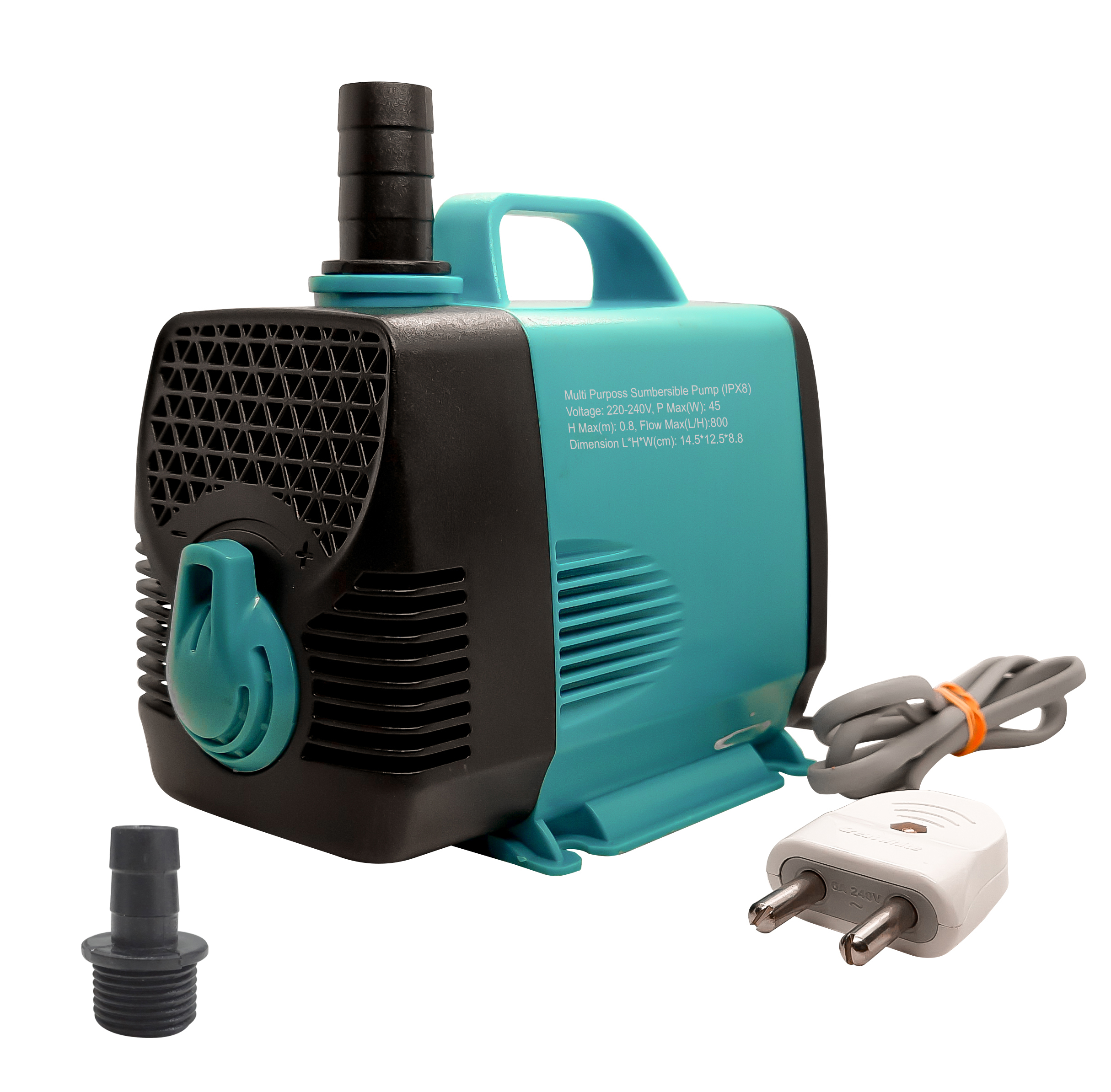 45W Submersible Pump Adjustable Flow Rate With 2 Pin Plug