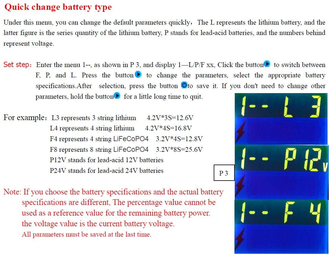 amiciSense 8-70V LCD Acid Lead Lithium Battery Capacity Indicator Voltmeter Monitor Display