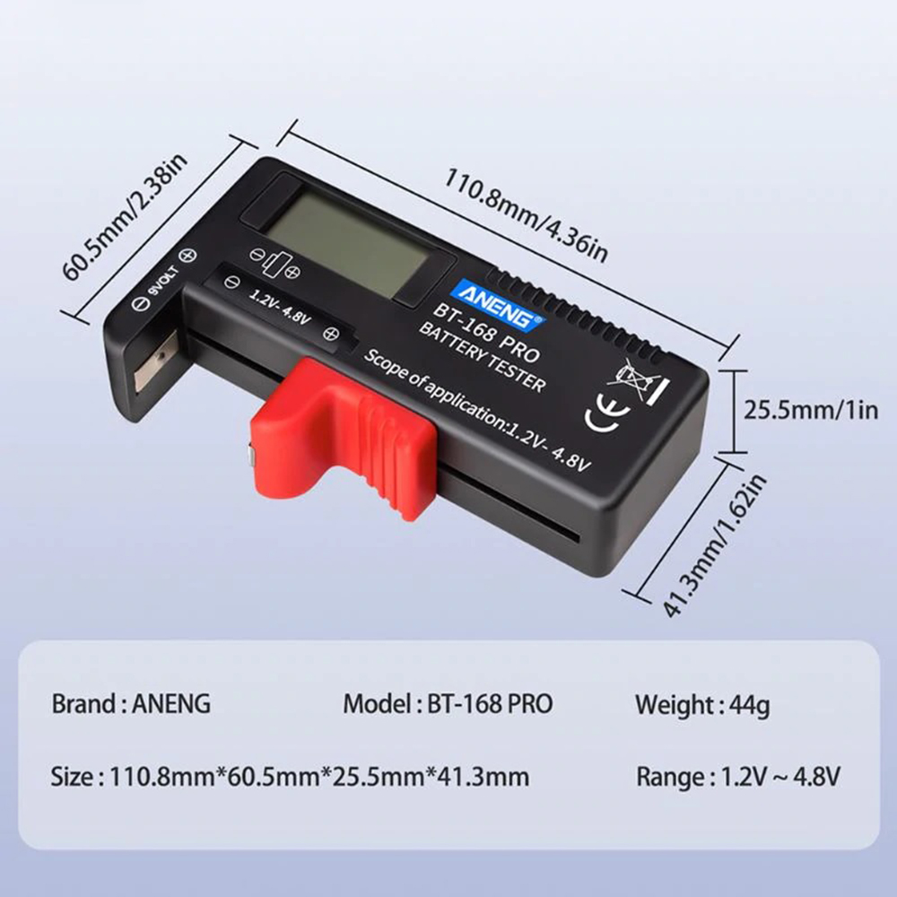 BT-168 PRO Digital Battery Voltage Tester
