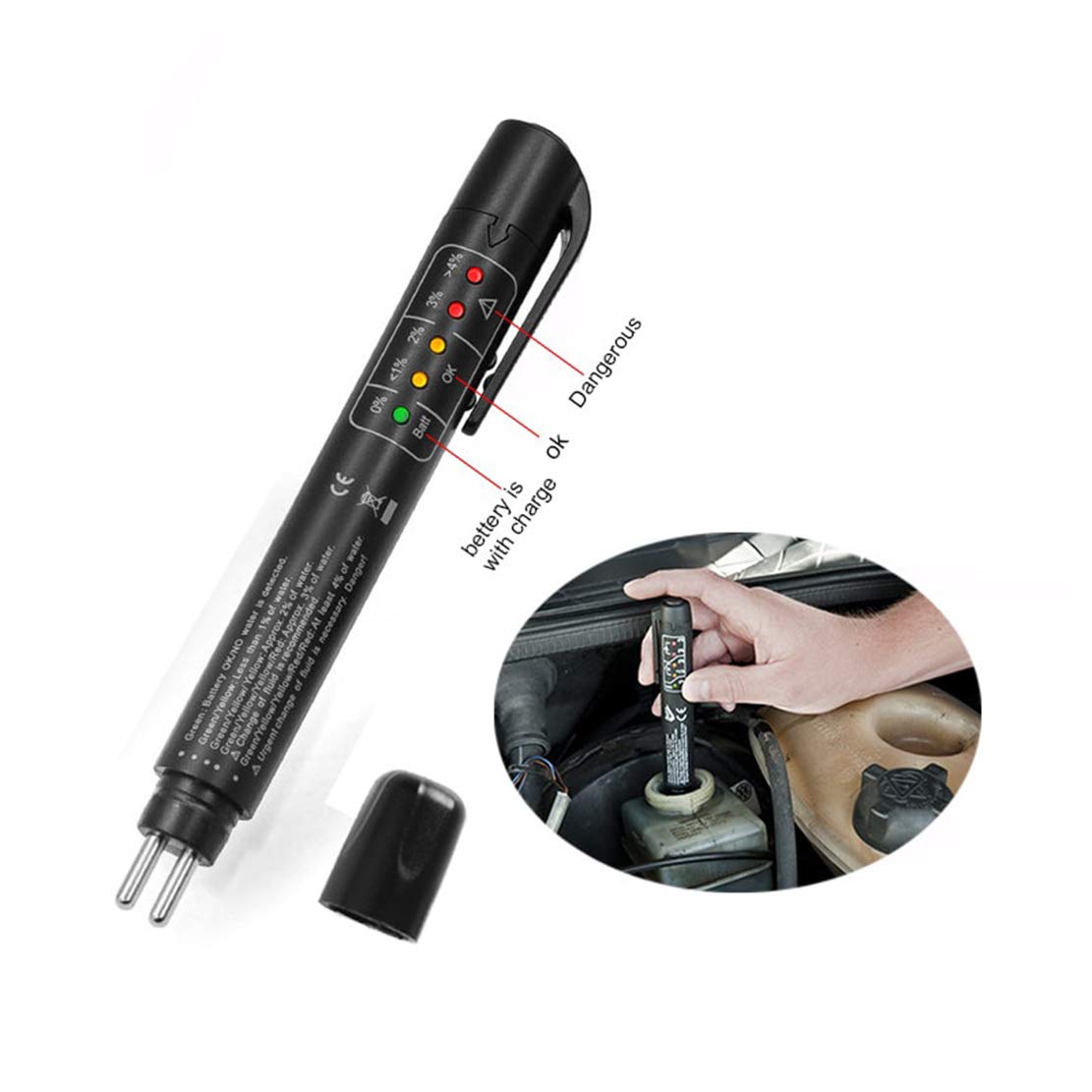 Brake Fluid Tester with AAA Battery