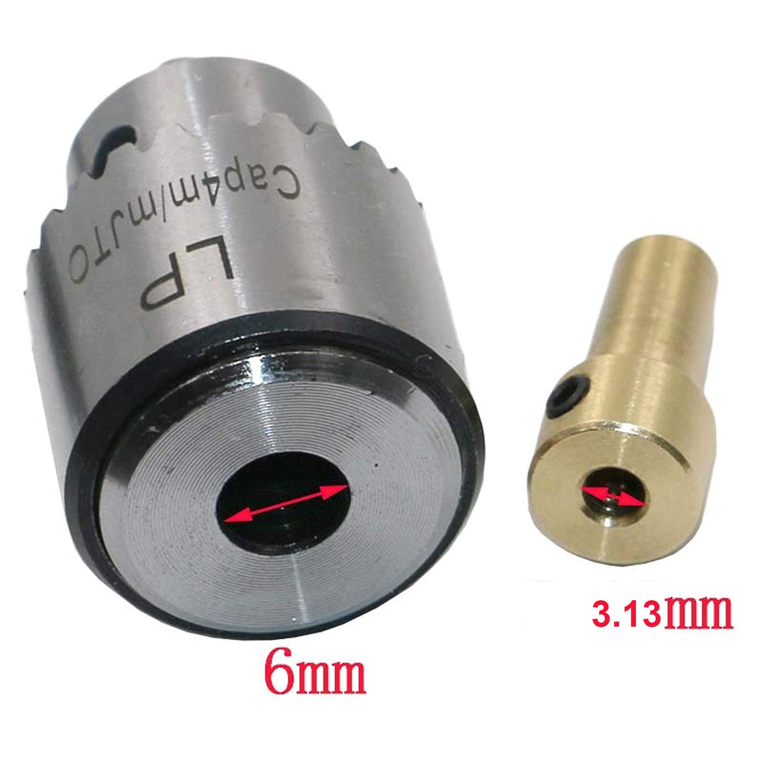 Motor Drill Chucks Clamping for 0.3-4 mm Bits (Set of 4)