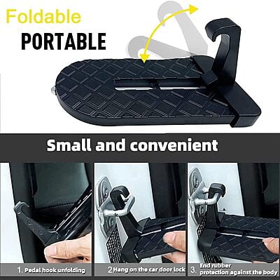 Foot-Rest Support for Car Door Hook