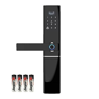 Multi-Access Touchless Smart Door Lock Intelligent Biometric Fingerprint App Alexa Control Password Smart Card with Mechanical Key and 4xAA Batteries
