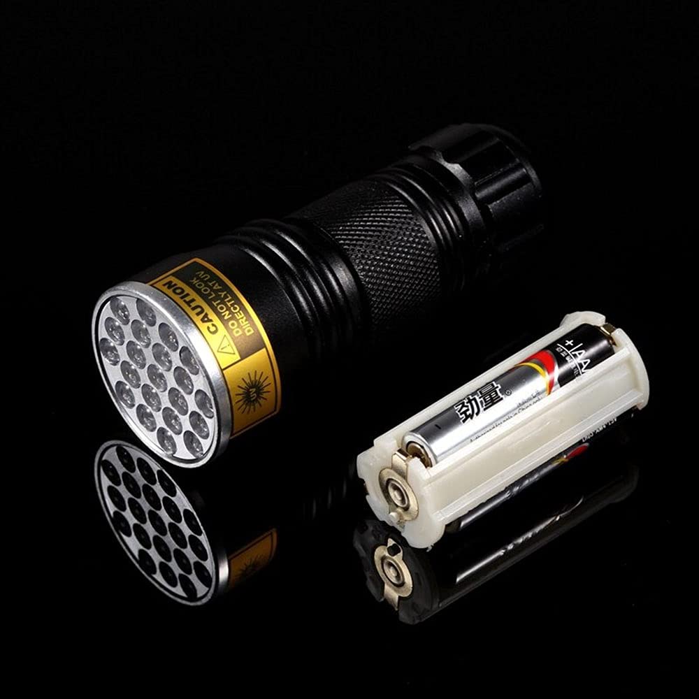 21 LED, UV Metal LED Flashlight Torch (with AAA Battery)