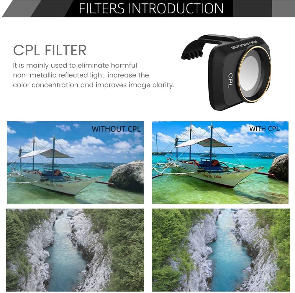Camera Lens Filter for DJI Mavic Mini 1 Drone Set of 6