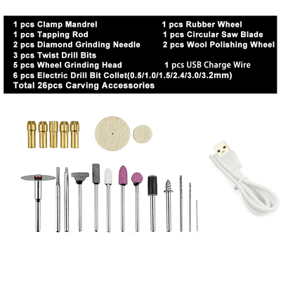Mini Handheld Grinding Tool with Adapter