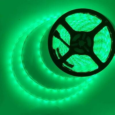 4040 LED Strip Light 5m Long 60 LED/M Green Color Non Waterproof With 3 Key Controller and 2 Amp Adapter
