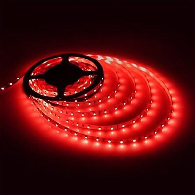 4040 LED Strip Light 5m Long 60 LED/M RED Color Non Waterproof With 3 Key Controller and 2 Amp Adapter