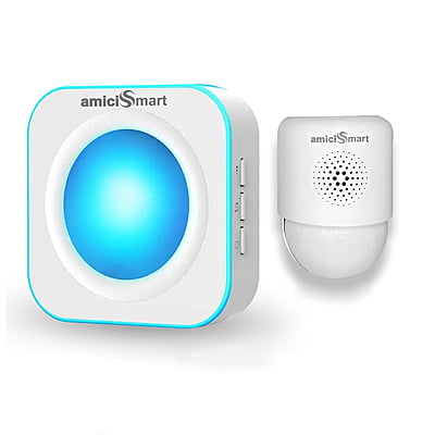 Smart Doorbell Receiver with PIR Sensor Transmitter and batteries.