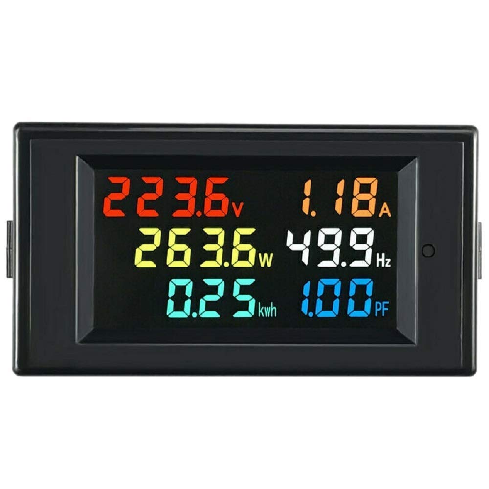Energy Meter 6 in 1, 80V-300V AC 100A (Multi-Color Display)