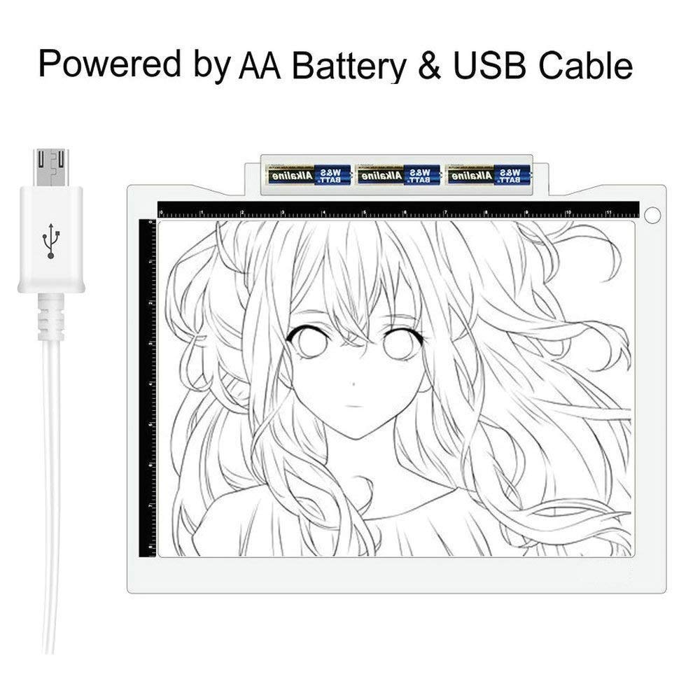 LED Drawing /Tracing Board A4 Size (Battery Operated) with 3x AA Battery