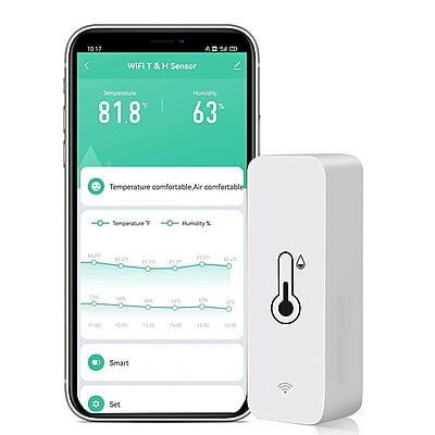 SmartLife Temperature and Humidity Sensor (Basic) with battery