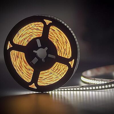 Premium LED Strip Light 5m Long 180 LED/M Warm White Non Waterproof 3000K with 3 Key Dimmer and 3 Amp Driver