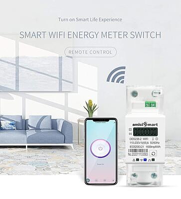 1- Phase Smart Wifi Energy meter- Alexa Compatible with Mount