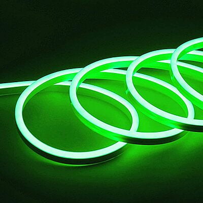 Neon LED Strip Light 5m Long Green Color With 2 Amp Adapter