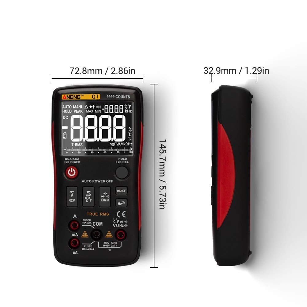 True-RMS Digital Multimeter (RM409B) With 2 AA Batteries