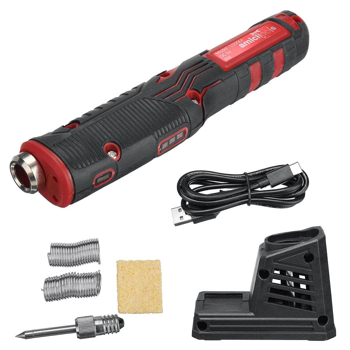 5V Cordless Soldering Iron ( Red Color )