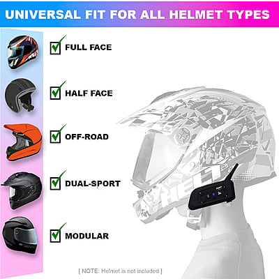 V6 Bluetooth Helmet Intercom for 6 Riders