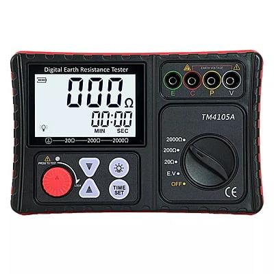 Digital Earth Resistance Tester (TM4105A) with AA battery